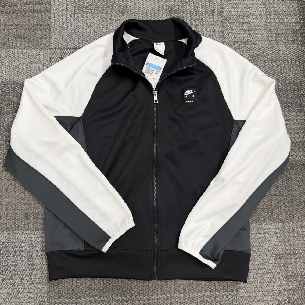 Nike Air Pack Men's Full Zip Track Jacket Black/White IB2145-010 Men's Size Med